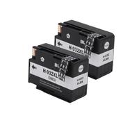 XXINGYULI Compatible Ink Cartridges Set 4 Colors Compatible With HP932 HP933 Compatible With OfficeJet 6100 6600 6700 7110 7610 7510 7512 Printer(Black 2 Pieces)