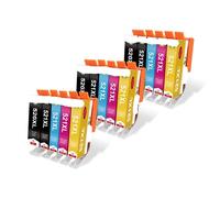 XXINGYULI Compatible PGI 520XL 521 Ink Cartridge Compatible With IP3600 4600 4700 MP540 550 560 620 630 640 980 MX860 Printers XL(15Pcs-3set)