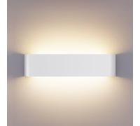 XXINLOOY Indoor LED Wall Light 24W/16.14 inch, Up Down Wall Sconce, 3 CCT Adjustable with Memory Function, Slim Aluminium White Wall Lamp, Key Switch for Living Room Hallway Staircase (White-1)