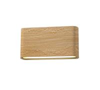 XXINLOOY Wall Light LED Indoor/Outdoor 12W 3 Colour Modes 3000 K/4500K/6000K Wall Uplighters, Wall Mounted Light,Aluminum Wall Lamps,for Garage, Porch, Garden, IP65 Waterproof (Yellow -Wood Grain)