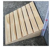 XXIOJUN Wooden Threshold Ramp - Outdoor Step Kerb Ramps - Pine Non Slip Portable Home Entry Ramps - Wheelchair, Motorcycle Uphill Assisted Ramp (Color : Natural, Size : 38.8X35X14CM)
