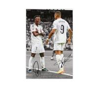 XXIONPPF Vinicius Junior Poster, Kylian Mbappe Canvas Poster Bedroom Decor Landscape Office Room Decor Gift 12x18inch(30x45cm)