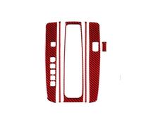 Xxiucj Car Console Panel Cover for Accord 2013 2014 2015 2016 2017 LHD Real Soft Carbon Fiber Sticker Car Central Gear Shift Panel Interior Trim Cover Auto Inner Parts Car(Gear for LHD Red)