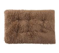 XXIUDEE Dog Bed Large, Orthopedic Dog Bed, Anti-Anxiety Pet Crate Mat Pad with Non-Slip Bottom, Small Medium Large Size Pet Mattress Mat for Kitty Puppy (64 * 48 * 12cm,Khaki)
