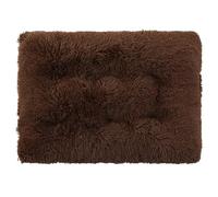 XXIUDEE Dog Bed Large, Orthopedic Dog Bed, Anti-Anxiety Pet Crate Mat Pad with Non-Slip Bottom, Small Medium Large Size Pet Mattress Mat for Kitty Puppy (43 * 30 * 12cm,Coffee)