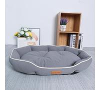XXIUDEE Extra Large Dog Crate Bed, Washable Large Dog Cat Bed Indoor, Cozy Pet Sofa with Anti Slip Bottom, Anti-Anxiety Pet Pillow Cushion for All Season (105 * 70 * 18cm,Gray)