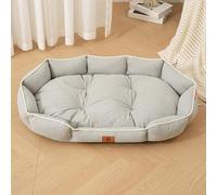XXIUDEE Extra Large Dog Crate Bed, Washable Large Dog Cat Bed Indoor, Cozy Pet Sofa with Anti Slip Bottom, Anti-Anxiety Pet Pillow Cushion for All Season (90 * 60 * 16cm,Light Gray)