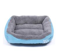 XXIUDEE Orthopedic Dog Beds Large Pet Mattress, Soft & Fluffy Pet Mat Crate Mat Pad for Medium Large Dogs, Anti-Anxiety Comfortable Bed for Puppy and Cats (66 * 50 * 12cm,Blue)