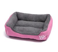 XXIUDEE Orthopedic Dog Beds Large Pet Mattress, Soft & Fluffy Pet Mat Crate Mat Pad for Medium Large Dogs, Anti-Anxiety Comfortable Bed for Puppy and Cats (66 * 50 * 12cm,Pink)