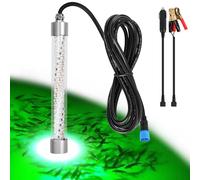 XXK - Underwater Fishing Light 12V 100W 10000LM Bright Fish Attraction Light for Boat Kayaks at Night Submersible Green Light Attraction for Crappie Snook Bait