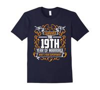 (XXL) 19th Wedding Anniversary Gifts 19 Year T Shirt For Her & Him-Father's Day