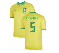 Brazil Men's 2022 - 2023 Home Shirt - Casemiro 5 in Yellow | Size: 2XL Brazil Yellow 2XL