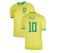 Brazil Men's 2022 - 2023 Home Shirt - Pele 10 in Yellow | Size: 2XL Brazil Yellow 2XL