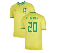 Brazil Men's 2022 - 2023 Home Shirt - R.Firmino 20 in Yellow | Size: 2XL Brazil Yellow 2XL