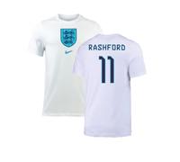 (XXL) 2022-2023 England Crest Tee (White) (Rashford 11)