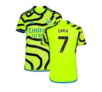 Arsenal FC 2023-2024 Arsenal Away Shirt Saka 7 in Yellow | Size: 2XL Arsenal FC Yellow 2XL