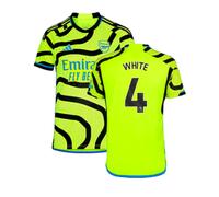(XXL) 2023-2024 Arsenal Away Shirt (Kids) (White 4)