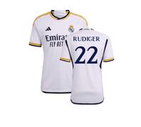 (XXL) 2023-2024 Real Madrid Home Shirt (Rudiger 22)