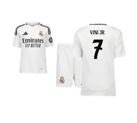 (XXL) 2024-2025 Real Madrid Home Youth Kit (Vini Jr. 7)