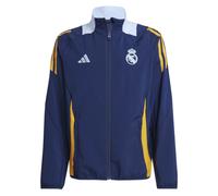 Adidas Real Madrid Tiro 24 Competition Presentation Tracksuit Jacket Blue 15-16 Years Kids