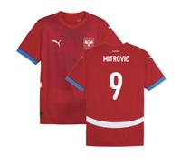 (XXL) 2024-2025 Serbia Home Shirt (Mitrovic 9)