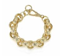 XXL 20mm Ornate Belcher Bracelet with Albert Clasp - Opulent Finish, Exquisite Detailing, and Exceptional Craftsmanship (20mm Width, Adjustable Length: 8-8.5 inches, Weight: 100g) - Bling King London