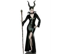 (XXL (44)) Luxury sexy black witch costume for women