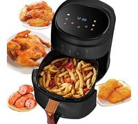 XXL 8L Air Fryer - air frying pan Oven, Oil Free, 24-hour appointment,6 cooking functions, Non-Stick Basket, LCD Digital Touch, for 1-5 people, Healthy Cooking Air Fryer (Black)