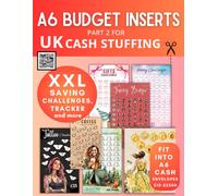 XXL A6 Budget Inserts PART 2: 300 Money Saving Wallet Inserts for the Saving Challenge UK I A6 Challenges, Tracker & Category Labels to cut out for Cash Stuffing
