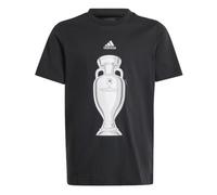 (XXL) adidas Euro 2024 Official Emblem Trophy T-Shirt (Black) - Kids