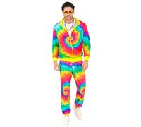 (XXL) Adult Plus Size Fluorescent Tie and Dye Tracksuit