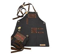 XXL Apron-Plus Size Apron-Extra Pocket Design-Personalized Over Size Apron for Men&Women-Cross Back Apron-Chefs-Florist-Bartender- BBQ Apron, Brown