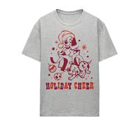(XXL, Athletic) Disney Womens/Ladies 101 Dalmatians Holiday Cheer Dogs Heather Christmas T-Shirt