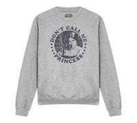 (XXL, Athletic Heather Grey) Star Wars Womens/Ladies Don't Call Me Princess Leia Sweatshirt