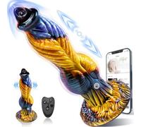 XXL Big Thrusting Dildo Sex Toys, 9.84" Thicker Longer Monster Dildos Vibrator with APP Remote Control 7 Modes, Suction Cup Huge Silicone Anal Dildo for Hands-Free Play, Adult Couples Women Sex Toy