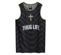 (XXL, Black) Amplified Mens Tupac Shakur Basketball Jersey