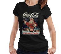 (XXL, Black) Coca-Cola Unisex Adult Holidays Are Coming Santa Claus T-Shirt