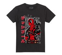 (XXL, Black) Deadpool Mens Japanese T-Shirt