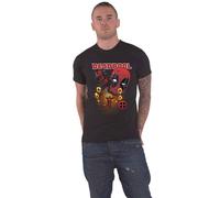 (XXL, Black) Deadpool T Shirt Deadpool Fight Collage Logo new Official Marvel Mens Black