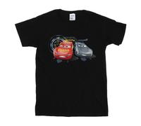 (XXL, Black) Disney Womens/Ladies Cars Lightning Vs Storm Cotton T-Shirt