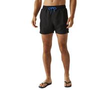 (XXL, Black/Olympian Blue) Regatta Mens Mawson II Elasticated Waist Swim Swimming Surf Trunks Shorts