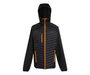 (XXL, Black/Orange Pop) Regatta Mens Navigate Quilted Hybrid Jacket