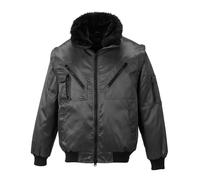 (XXL, Black) Portwest Mens Pilot Jacket