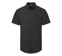 (XXL, Black) Premier Mens Supreme Oxford Short-Sleeved Formal Shirt