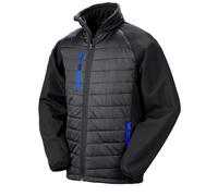 (XXL, Black/Royal Blue) Result Unisex Adult Compass Softshell Gilet