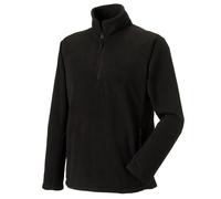 (XXL, Black) Russell Mens Quarter Zip Fleece Top