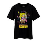 (XXL, Black) SpongeBob SquarePants Mens Not Afraid to Be Square Short-Sleeved T-Shirt