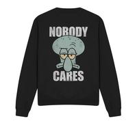 (XXL, Black) SpongeBob SquarePants Unisex Adult Nobody Cares Meme Sweatshirt