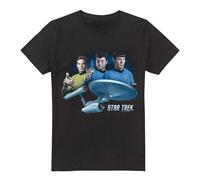 (XXL, Black) Star Trek Mens Main Three T-Shirt