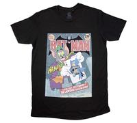 Tom And Jerry Batman Comic T Shirt Warner Bros Black XXL